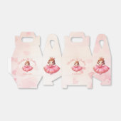 Aanpasbare roze prinses bedankdoosjes (Uitgevouwen)
