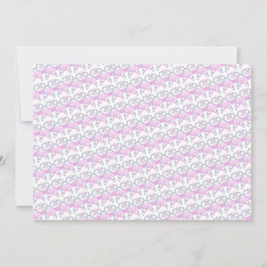 Aanpasbare Roze Tiara Foto Verjaardagsuitnodiging Kaart (Achterkant)