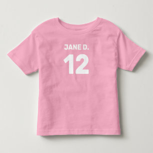 Aanpasbare roze (voor- en achterkant ontwerp) peut kinder shirts