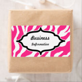 Aanpasbare Roze Zebra Labels (Insitu)