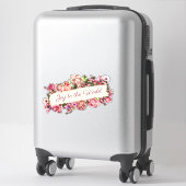 Aanpasbare Rozen Positieve Spreuk Vreugde Voor De Sticker (Koffer)
