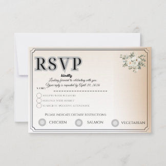 Aanpasbare RSVP-kaart | Volg de aanwezigheid van g RSVP Kaartje