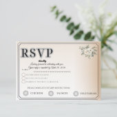 Aanpasbare RSVP-kaart | Volg de aanwezigheid van g RSVP Kaartje (Staand voorkant)