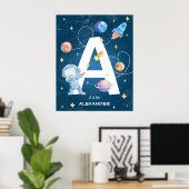 Aanpasbare Ruimte Avontuur Letter 'A' Poster (Thuiskantoor)