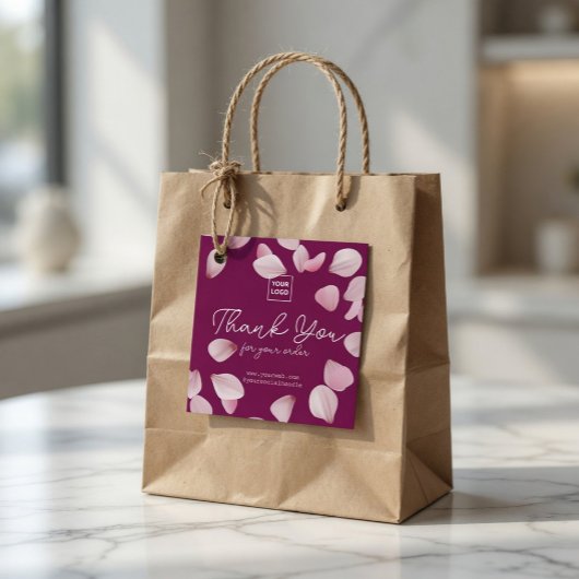 Aanpasbare Sakura Zakelijke Bedankt-tag Bedankjes Labels