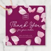 Aanpasbare Sakura Zakelijke Bedankt-tag Bedankjes Labels (Voorkant)