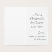 Aanpasbare Santa Paws Frenchie Kerstkaart Kaart (Binnenkant ongevouwen)