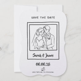 Aanpasbare Save the Date Bruid bruidegom