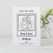 Aanpasbare Save the Date Bruid bruidegom (Staand voorkant)