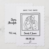 Aanpasbare Save the Date Bruid bruidegom (Voorkant / Achterkant)