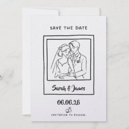 Aanpasbare Save the Date Bruid bruidegom