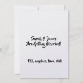 Aanpasbare Save the Date Bruid bruidegom (Achterkant)