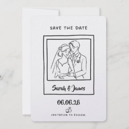 Aanpasbare Save the Date Bruid bruidegom
