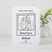 Aanpasbare Save the Date Bruid bruidegom (Staand voorkant)