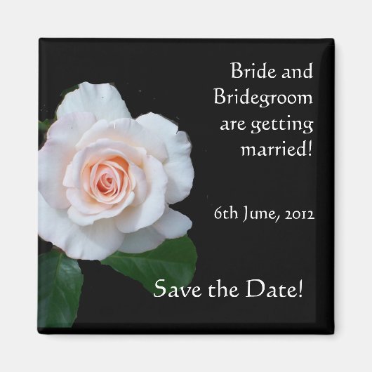 Aanpasbare Save the Date-magneet, Rosebud Magneet (Voorkant)