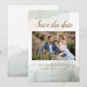 Aanpasbare Save the Date-uitnodiging Kaart (Voorkant / Achterkant)