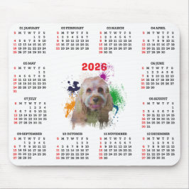 Aanpasbare Schattige Cavapoo Hond Kalender Muismat