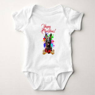 Aanpasbare Schattige Malinois Hond Yappy Kerstmis Romper