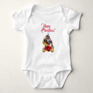 Aanpasbare Schattige Pittie Hond Yappy Kerstmis Romper