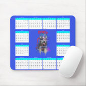 Aanpasbare Schattigee Blue Heeler Dog Calendar Muismat (Met muis)