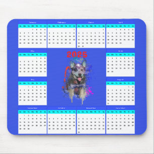 Aanpasbare Schattigee Blue Heeler Dog Calendar Muismat