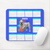 Aanpasbare Schattigee Britse Bulldog Kalender Muismat (Met muis)