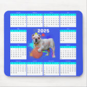 Aanpasbare Schattigee Britse Bulldog Kalender Muismat (Voorkant)