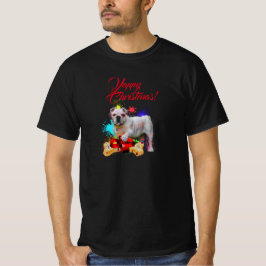 Aanpasbare Schattigee Britse Bulldog Yappy Christm T-shirt