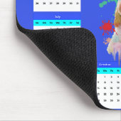 Aanpasbare Schattigee Cockapoo hondenkalender Muismat (Hoek)