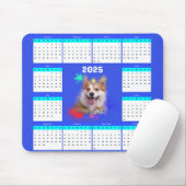 Aanpasbare Schattigee Corgi Dog Calendar Muismat (Met muis)