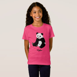 Aanpasbare Schattigee lachende Panda T-shirt
