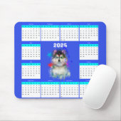 Aanpasbare Schattigee Pomsky Hondenkalender Muismat (Met muis)