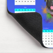 Aanpasbare Schattigee Pug Dog Kalender Muismat (Hoek)