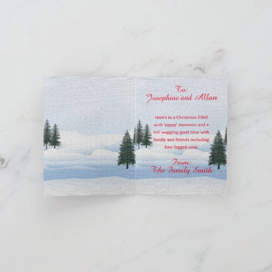 Aanpasbare Schattigee Schnauzer Dog Christmas Kaar Kaart (Binnen)