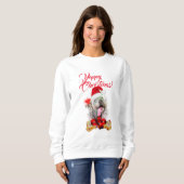 Aanpasbare Schattigee Weimaraner Dog Yappy Christm Trui (Voorkant volledig)