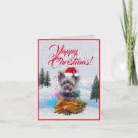 Aanpasbare Schattigee Yorkie Dog Yappy Christmas K