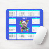 Aanpasbare Schattigee Yorkie hondenkalender Muismat (Met muis)