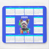 Aanpasbare Schattigee Yorkie hondenkalender Muismat (Voorkant)