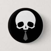 Aanpasbare Schedel met Das Ronde Button 5,7 Cm (Voorkant)