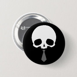 Aanpasbare Schedel met Das Ronde Button 5,7 Cm