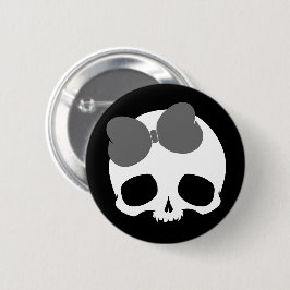 Aanpasbare Schedel met Strik Ronde Button 5,7 Cm