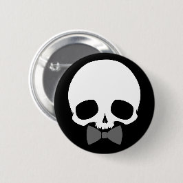 Aanpasbare Schedel met Vlinderdas Ronde Button 5,7 Cm