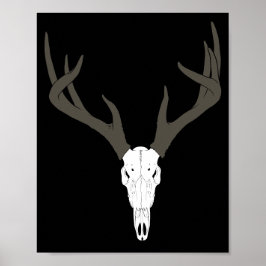 Aanpasbare schedel van witstaarthert poster