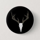Aanpasbare schedel van witstaarthert ronde button 5,7 cm (Voorkant)