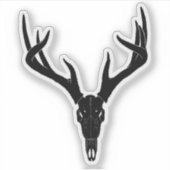 Aanpasbare schedel van witstaarthert sticker (Voorkant)