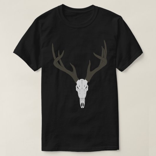 Aanpasbare schedel van witstaarthert t-shirt (Design voorkant)