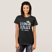 Aanpasbare school lunch dames cafetaria team t-shirt (Voorkant volledig)
