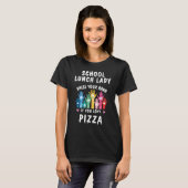 Aanpasbare schoollunch dames pizzadag t-shirt (Voorkant volledig)