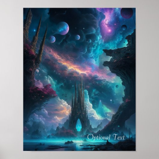 Aanpasbare Sci-Fi Fantasy Poster (Voorkant)