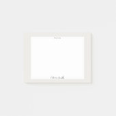 Aanpasbare scriptnaam gepersonaliseerd cadeau post-it® notes (Voorkant)